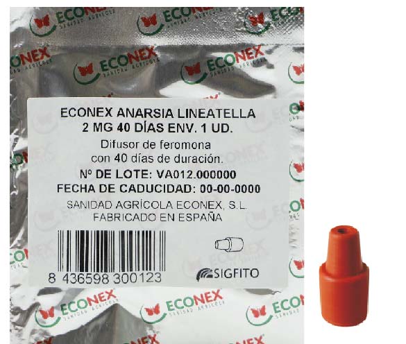>Difusor de feromonas ECONEX ANARSIA LINEATELLA 2 MG 40 JOURS 1 U. 